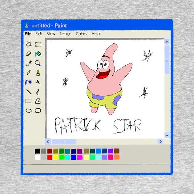 Patrick star ms paint drawing by Cyniclothes